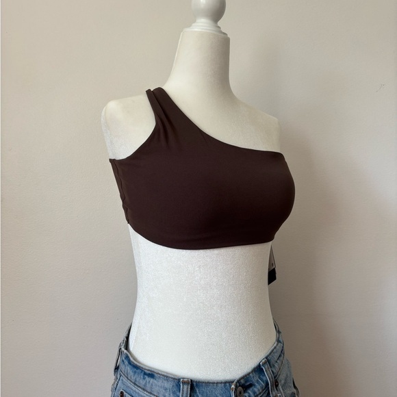 NIKE Brown One-Shoulder Sports Bra - Picture 6 of 7